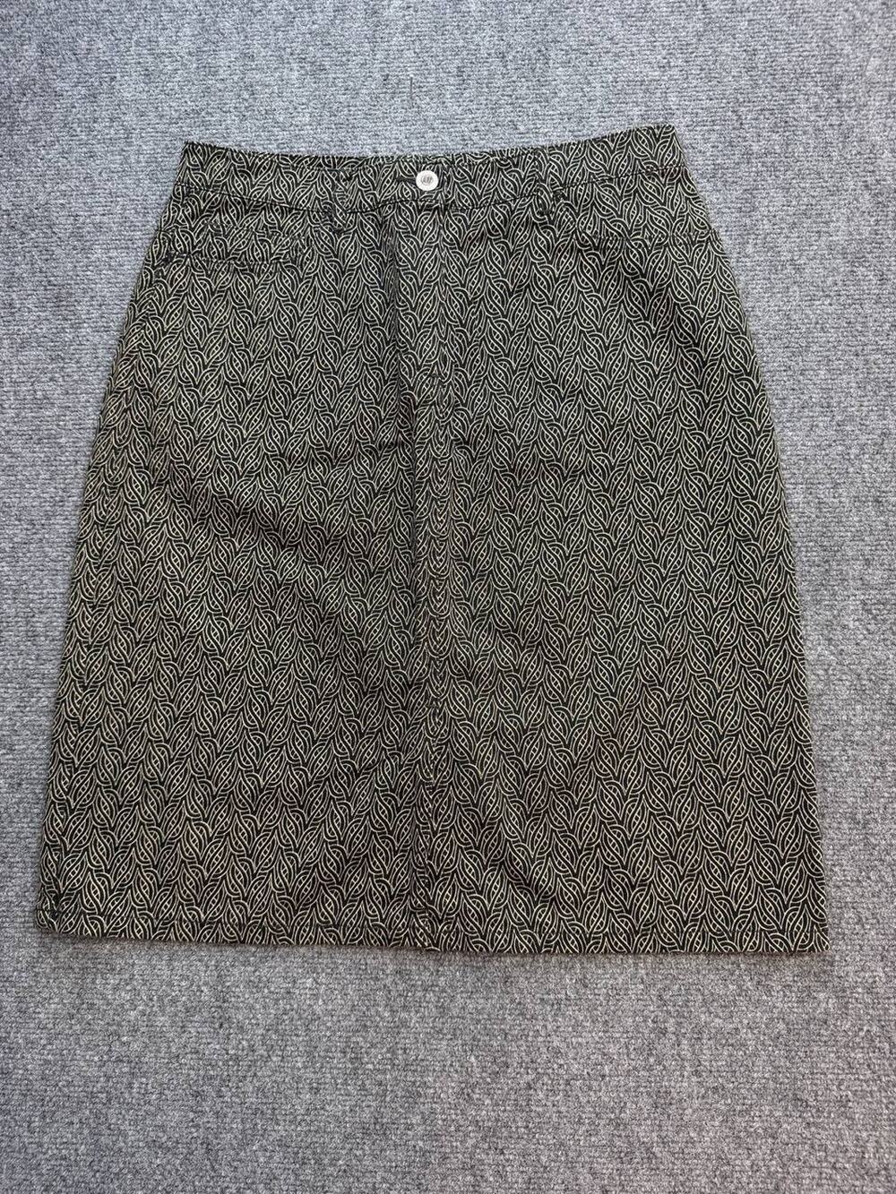 Ann Taylor Women’s Skirt Size 6 Brown Black Leaf Print A-Line Cotton
